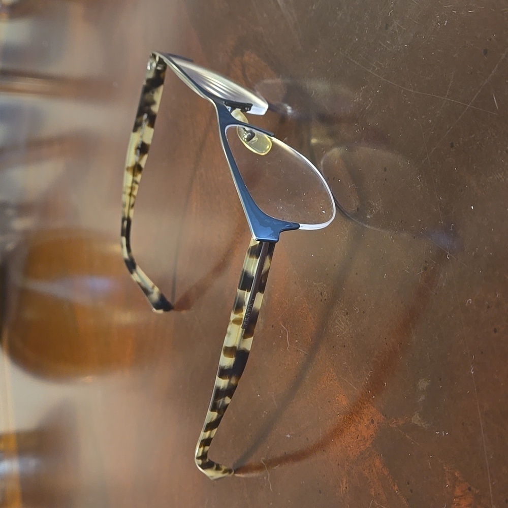 Prada Eyeglasses VPR 54S UEZ-1O1 Brown/Yellow Tortoise Frame Italy